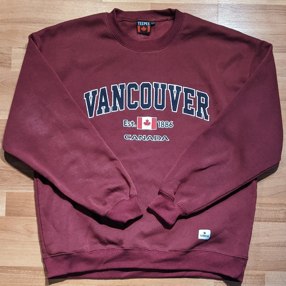 Vintage Vancouver Burgundy Comfy Sweater